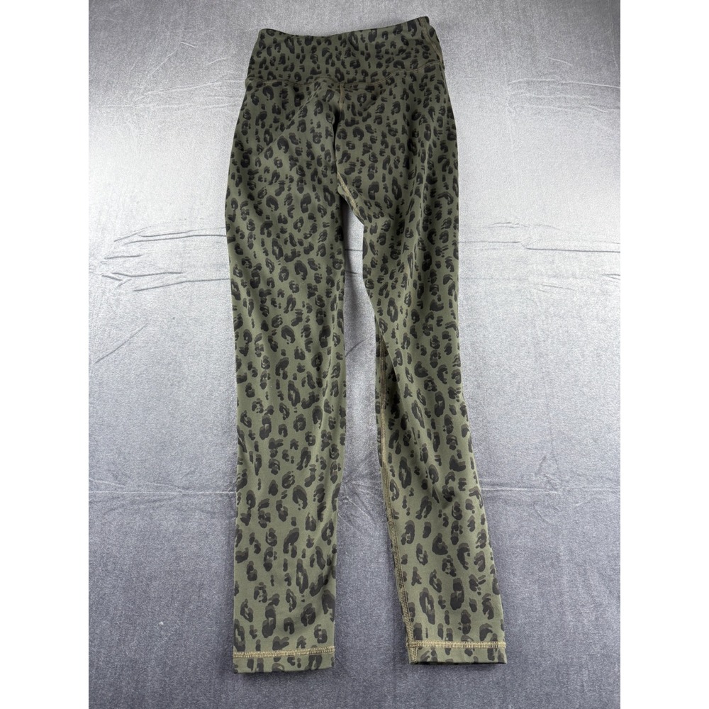 Old Navy Active Elevate Go-Dry Legging Olive Green Leopard  High Waist Women